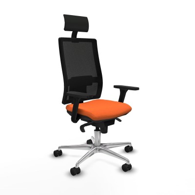 Chaise de Bureau avec Appui-tête Piqueras y Crespo 3D086N1 Orange