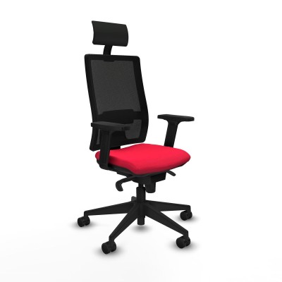 Chaise de Bureau avec Appui-tête Piqueras y Crespo 2D066N1 Rouge