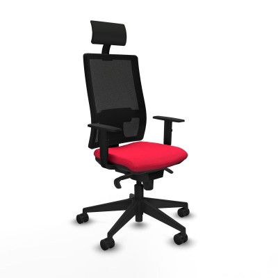 Chaise de Bureau avec Appui-tête Piqueras y Crespo 1D066N1 Rouge