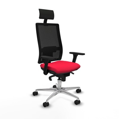 Chaise de Bureau avec Appui-tête Piqueras y Crespo 3D086N1 Rouge