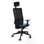 Office Chair with Headrest Piqueras y Crespo 1D066G1 Turquoise
