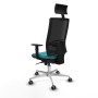 Office Chair with Headrest Piqueras y Crespo 1D086G1 Turquoise