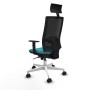 Chaise de Bureau avec Appui-tête Piqueras y Crespo 1D026N1 Turquoise