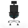 Chaise de Bureau avec Appui-tête Piqueras y Crespo 1D026N1 Turquoise