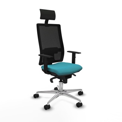 Chaise de Bureau avec Appui-tête Piqueras y Crespo 1D086N1 Turquoise