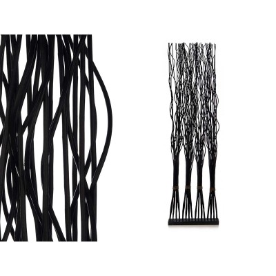 Folding screen MJ84091-N Black Willow wood 50 x 182 x 13 cm 4 Bouquets