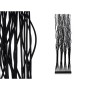 Folding screen MJ84091-N Black Willow wood 50 x 182 x 13 cm 4 Bouquets