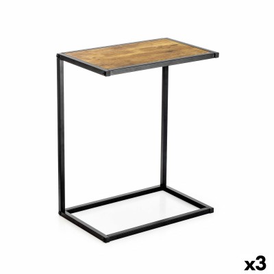 Side table Confortime Brown Black 40 x 25 x 50 cm (3 Units)