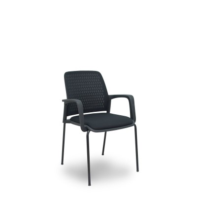 Chaise de Réception Foröl 4519PTNM840B840 Noir 4 Unités