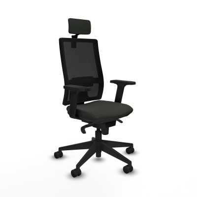 Chaise de Bureau Piqueras y Crespo 2D066N2 Noir