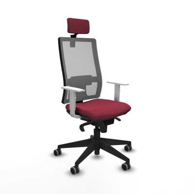 Chaise de Bureau Piqueras y Crespo 4B066G2 Bordeaux