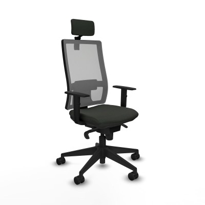 Chaise de Bureau Piqueras y Crespo 1D066N2 Noir