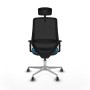 Office Chair Piqueras y Crespo D086G2H Black Petroleum green