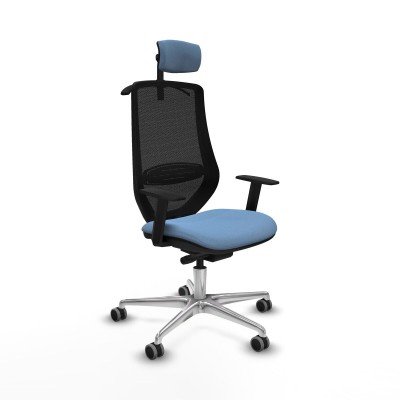 Chaise de Bureau Piqueras y Crespo D086G2H Bleu ciel