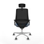 Chaise de Bureau Piqueras y Crespo D086G2H Bleu ciel