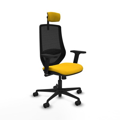 Chaise de Bureau Piqueras y Crespo D036N2W Jaune