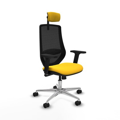 Chaise de Bureau Piqueras y Crespo D086N2W Jaune