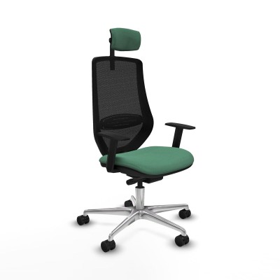 Office Chair Piqueras y Crespo D086N2W Emerald Green