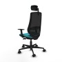 Chaise de Bureau Piqueras y Crespo D036N2W Turquoise