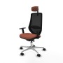 Chaise de Bureau Piqueras y Crespo D086N2W Marron Noir