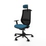 Chaise de Bureau Piqueras y Crespo D036N2H Noir Vert pétrole