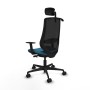 Chaise de Bureau Piqueras y Crespo D036N2H Noir Vert pétrole