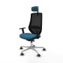 Chaise de Bureau Piqueras y Crespo D086G2W Noir Vert pétrole