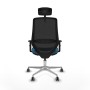 Chaise de Bureau Piqueras y Crespo D086G2W Noir Vert pétrole