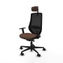 Chaise de Bureau Piqueras y Crespo D036N2W Noir Brun foncé