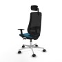 Chaise de Bureau Piqueras y Crespo D086N2W Noir Vert pétrole