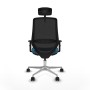 Chaise de Bureau Piqueras y Crespo D086N2W Noir Vert pétrole