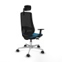 Office Chair Piqueras y Crespo D086N2W Black Petroleum green