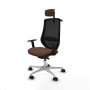 Chaise de Bureau Piqueras y Crespo D086N2H Noir Brun foncé