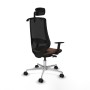 Chaise de Bureau Piqueras y Crespo D086N2H Noir Brun foncé