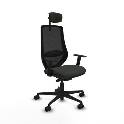 Chaise de Bureau Piqueras y Crespo D036N2W Noir
