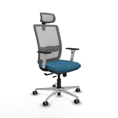 Chaise de Bureau Piqueras y Crespo 1B086G2 Gris Vert pétrole