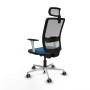 Chaise de Bureau Piqueras y Crespo 1B086G2 Gris Vert pétrole