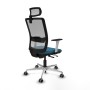 Chaise de Bureau Piqueras y Crespo 1B086G2 Gris Vert pétrole