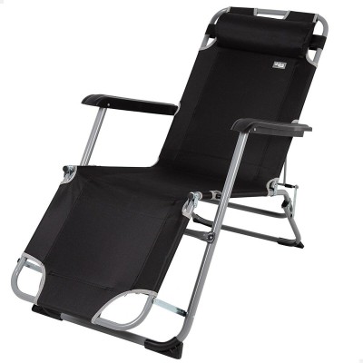 Sun-lounger Aktive Black 153 x 33 x 47 cm
