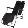 Sun-lounger Aktive Black 153 x 33 x 47 cm