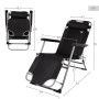 Sun-lounger Aktive Black 153 x 33 x 47 cm