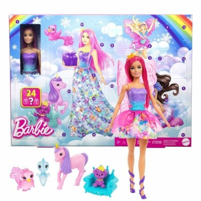 Calendrier de l’Avent Barbie HRG90 Plastique Sirène (24 Pièces)