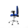 Chaise de Bureau Piqueras y Crespo Aýna AS bali azul brazos 2D base cromada topes Bleu