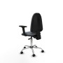 Chaise de Bureau Piqueras y Crespo Aýna AS bali gris brazos 2D base cromada ruedas autofrenantes 50mm Gris