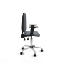 Chaise de Bureau Piqueras y Crespo Aýna AS bali gris brazos 2D base cromada ruedas autofrenantes 50mm Gris