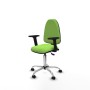 Office Chair Piqueras y Crespo Aýna AS bali pistacho brazos 2D base cromada ruedas autofrenantes 50mm Pistachio