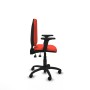 Office Chair Piqueras y Crespo Aýna AS bali naranja oscuro brazos 2D base poliamida ruedas nailon 50mm Dark Orange