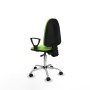 Office Chair Piqueras y Crespo Aýna AS bali pistacho brazos fijos base cromada ruedas nailon 50mm Pistachio