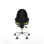 Office Chair Piqueras y Crespo Aýna AS bali pistacho brazos fijos base cromada ruedas nailon 50mm Pistachio