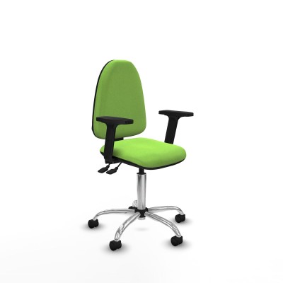 Office Chair Piqueras y Crespo Aýna AS bali pistacho brazos 2D base cromada ruedas nailon 50mm Pistachio